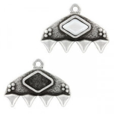 Cymbal ™ DQ metal bead ending Kipos IV for Matubo GemDuo - Antique silver